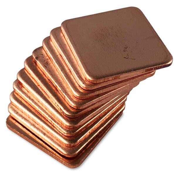 Kupferplättchen [15x15x1mm] [10 Stück] Copper Pad Heatsink